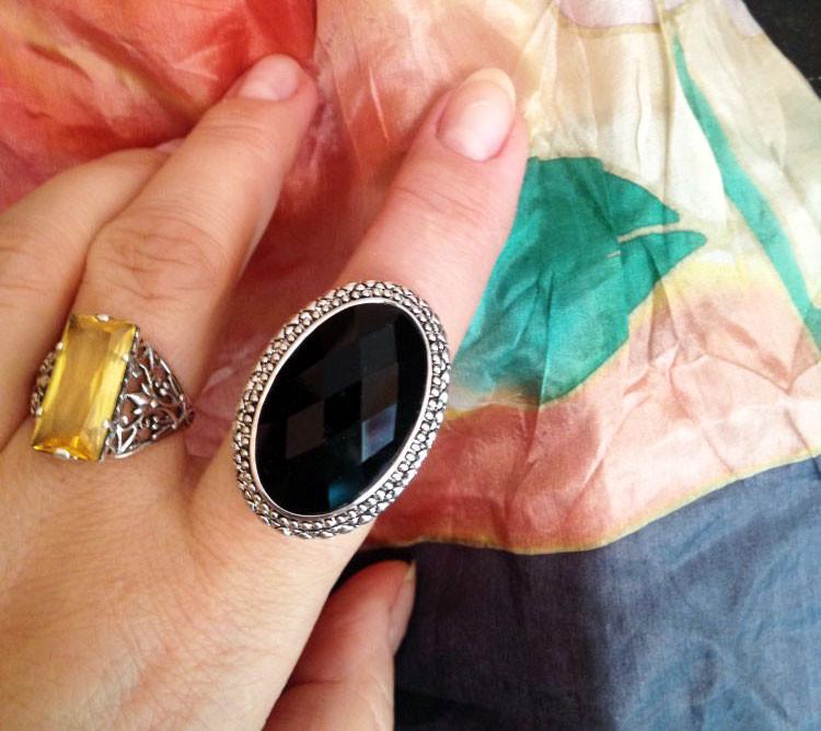 Fanduco Rings Positive Abundance Onyx Ring