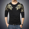 Fanduco T-Shirts Black / M Double Dragon Long-Sleeve Tee