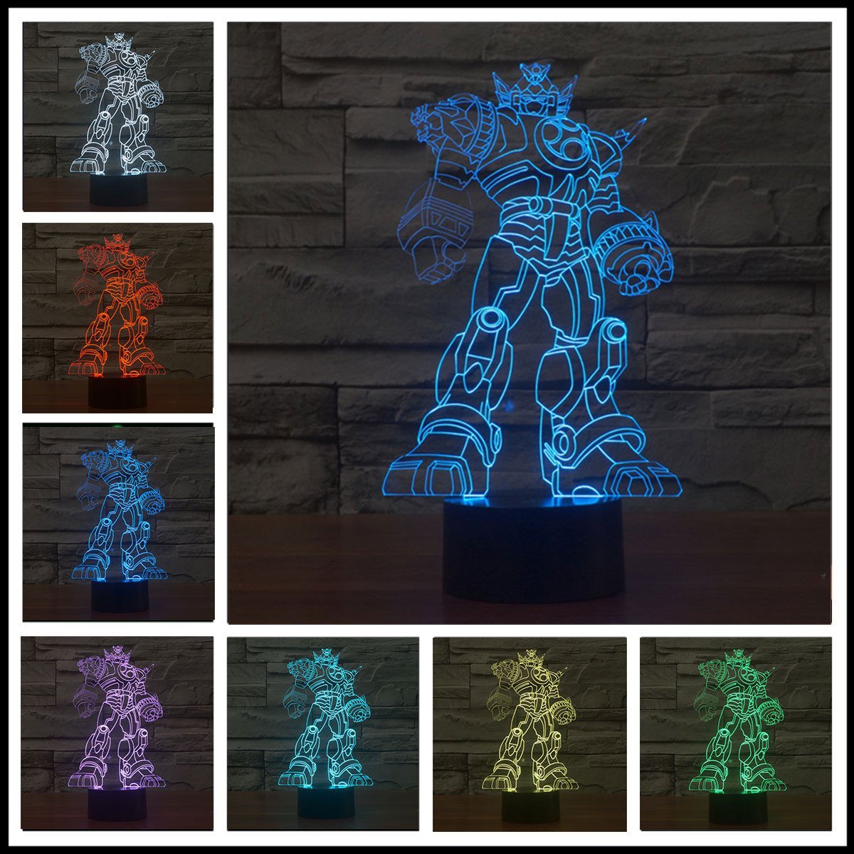 Fanduco Table Lamps Super Sentai Cool AF Robot Hologram Lamps