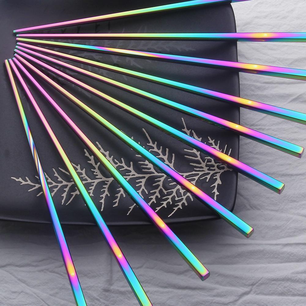 Fanduco Utensils Awesome Rainbow Steel Chopsticks