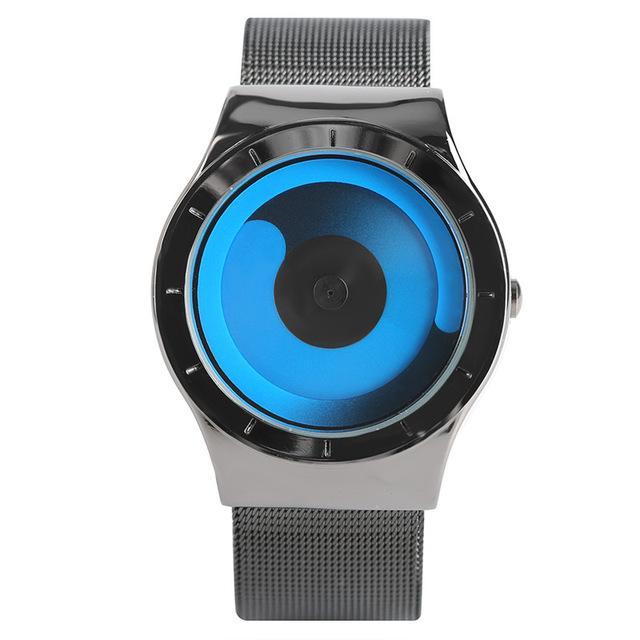 Fanduco Watches Blue w/ Black Strap / Stainless Steel Mesh New Wave Watch