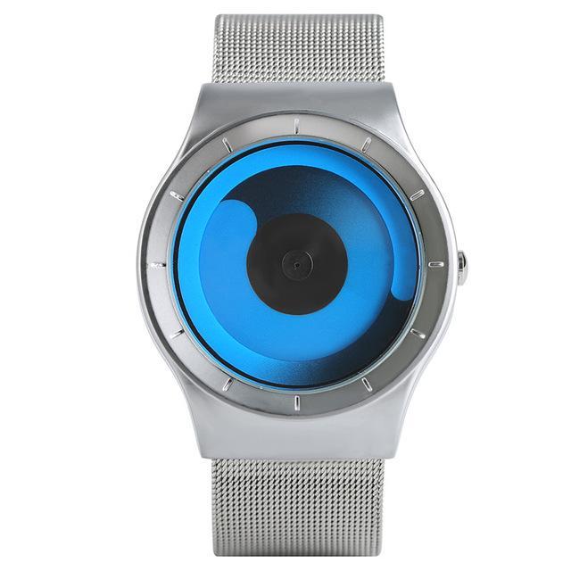 Fanduco Watches Blue w/ White Strap / Stainless Steel Mesh New Wave Watch