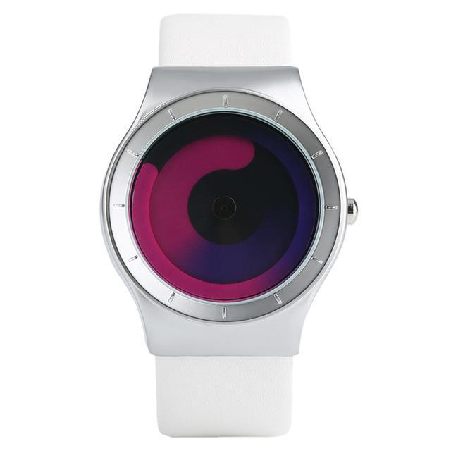 Fanduco Watches Red w/ White Strap / Leather New Wave Watch