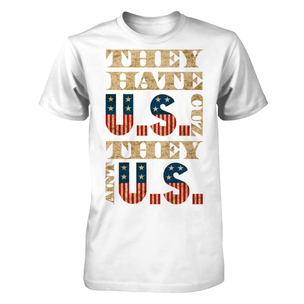 Multiple vendors Apparel Gildan - Short Sleeve Tee / White / S They Hate Us Cuz They Ain't Us T-shirt