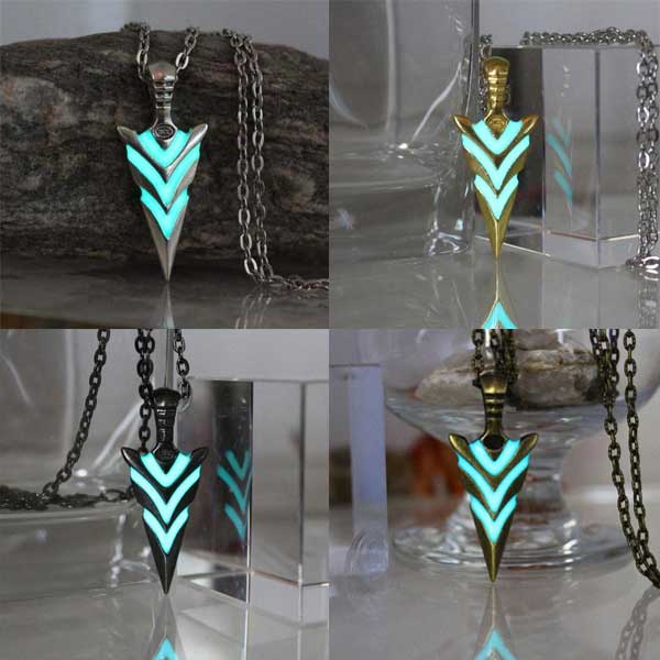 Arrowhead Glow In The Dark Necklace