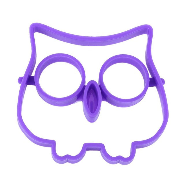 Cat, Owl & Skull Silicone Egg And Pancake Molds (1 Set)