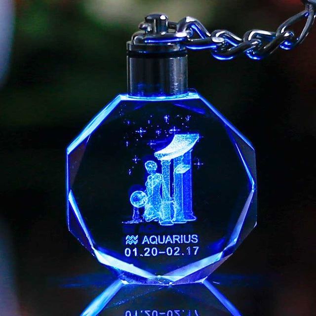 Zodiac LED Keychain