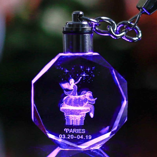 Zodiac LED Keychain