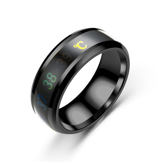 Intelligent Crystal Temperature Display Ring