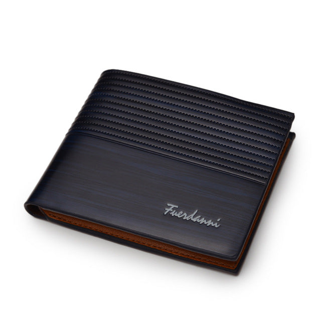 Rich Wood Grain Leather Wallet