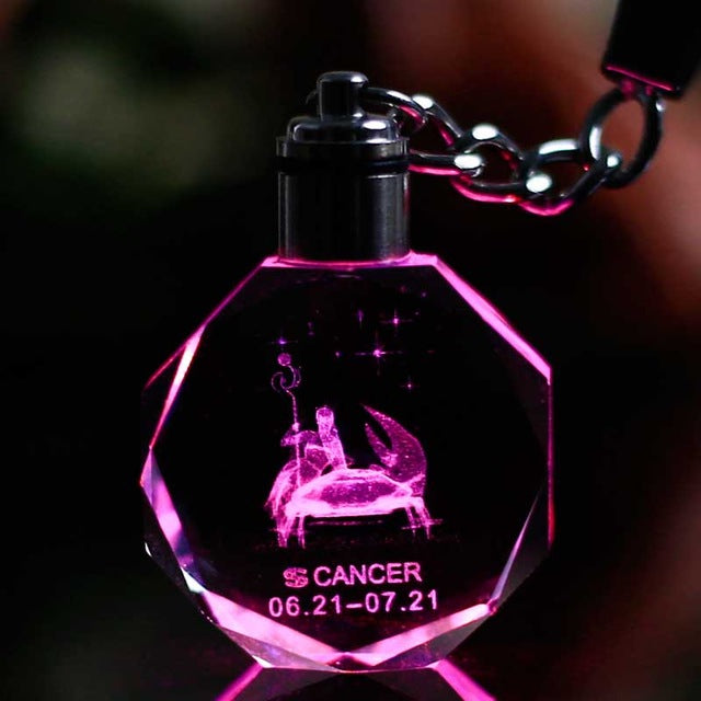 Zodiac LED Keychain