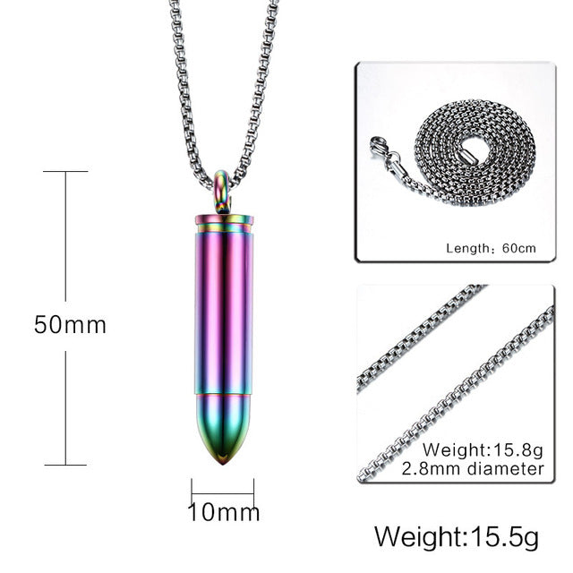 Chromatic Rainbow Bullet Necklace