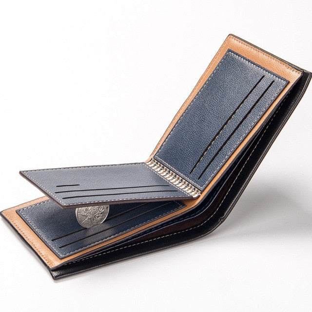 Rich Wood Grain Leather Wallet