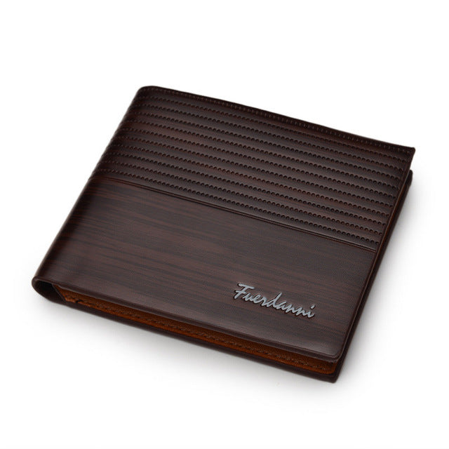 Rich Wood Grain Leather Wallet