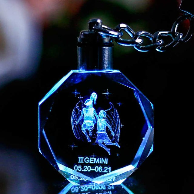 Zodiac LED Keychain