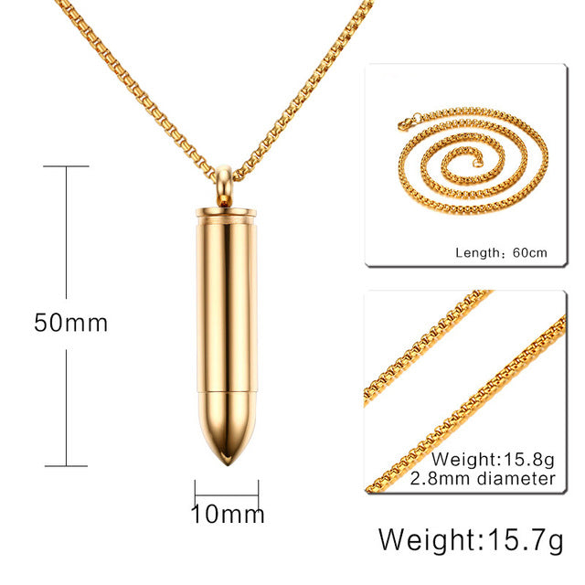 Chromatic Rainbow Bullet Necklace