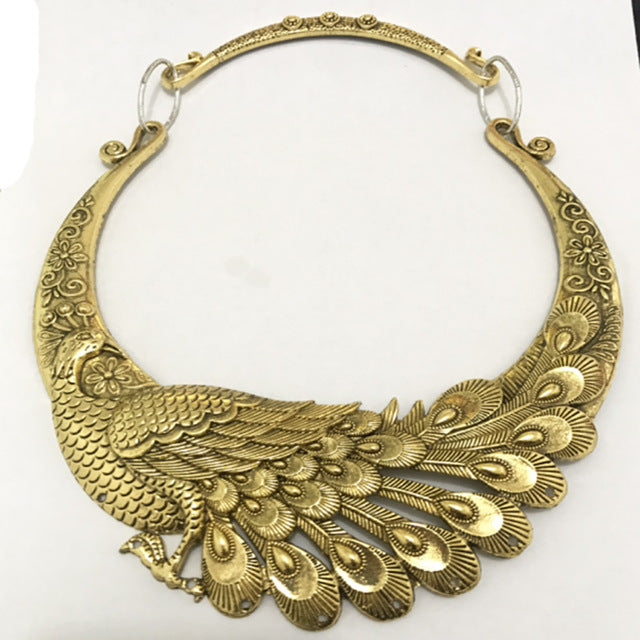 Rainbow Peacock Necklace