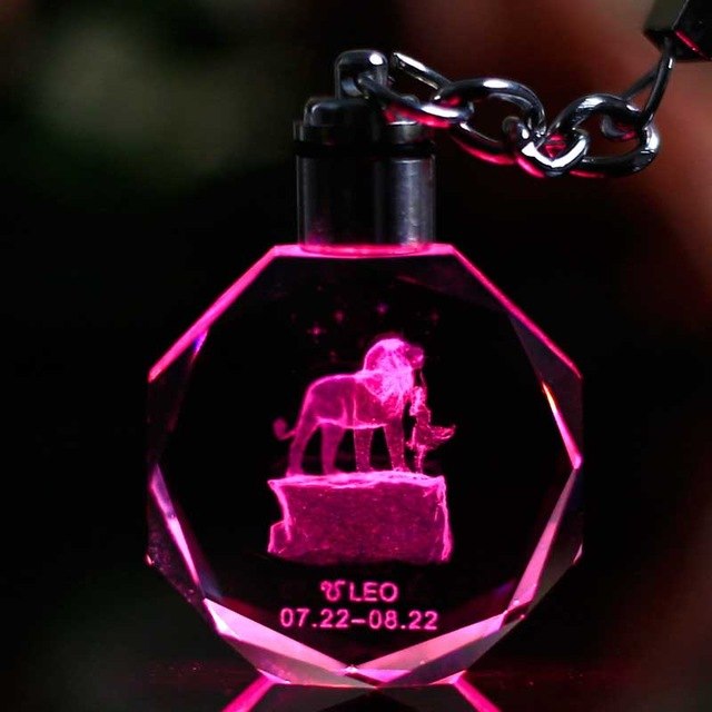 Zodiac LED Keychain