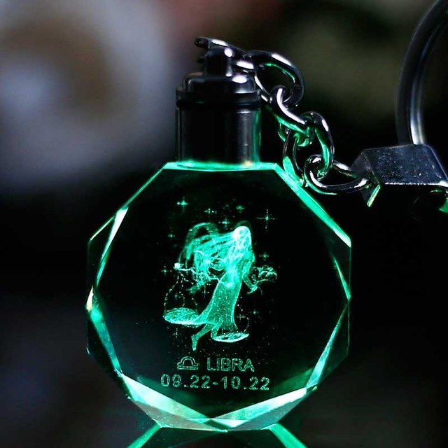 Zodiac LED Keychain