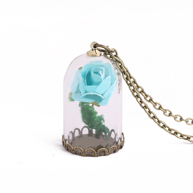 Enchanted Roses Glow In The Dark Necklace