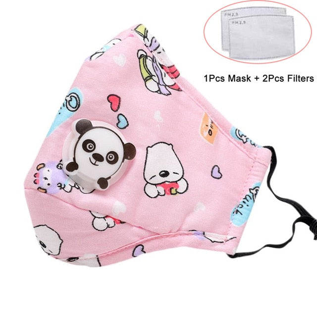 Valved Air Mask With Replaceable PM2.5 Filters For Children