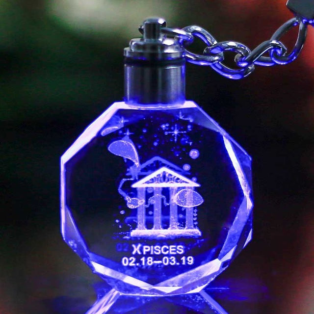 Zodiac LED Keychain