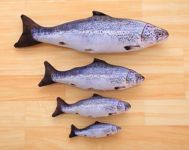 Realistic Fish Cat Plushies With Catmint (Set of 6)