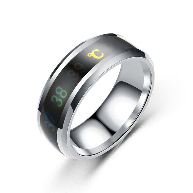 Intelligent Crystal Temperature Display Ring