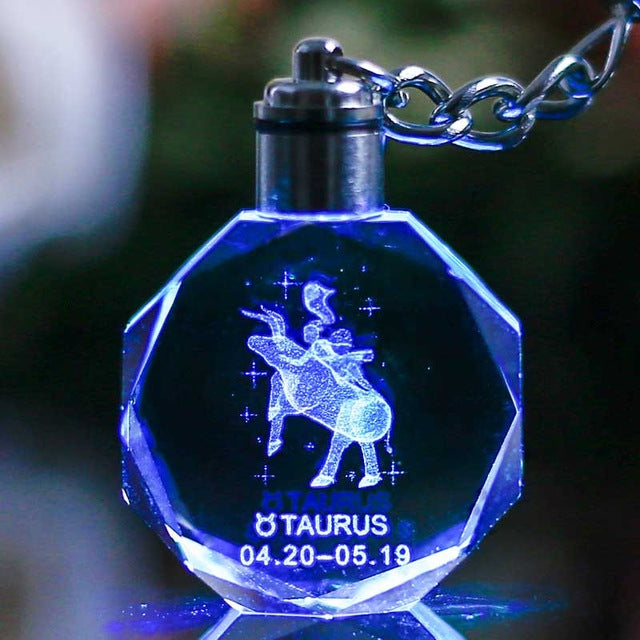 Zodiac LED Keychain