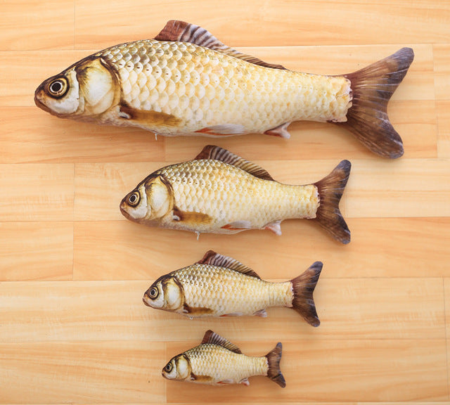 Realistic Fish Cat Plushies With Catmint (Set of 6)