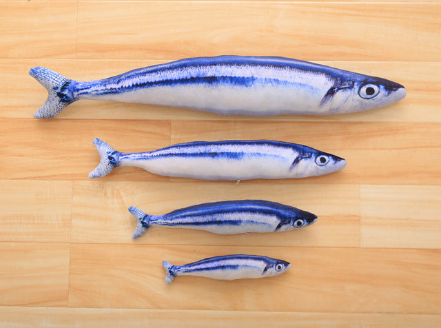 Realistic Fish Cat Plushies With Catmint (Set of 6)