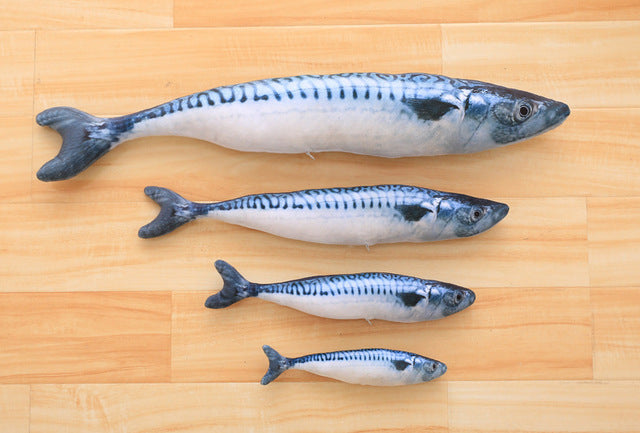Realistic Fish Cat Plushies With Catmint (Set of 6)