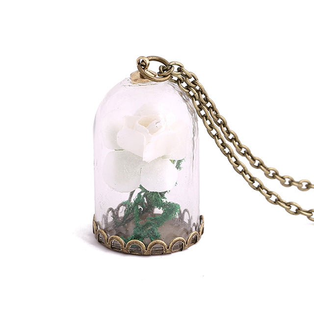 Enchanted Roses Glow In The Dark Necklace