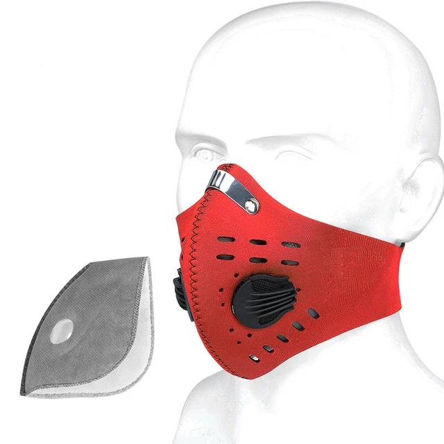 Strap Face Mask with Replaceable Activated Carbon Filters