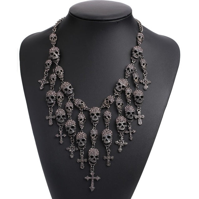 Crystal Skull Maxi Necklace