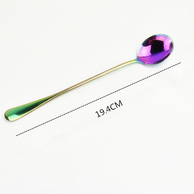 Awesome Rainbow Steel Teaspoons (Pack of 6 Teaspoons)