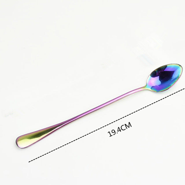 Awesome Rainbow Steel Teaspoons (Pack of 6 Teaspoons)