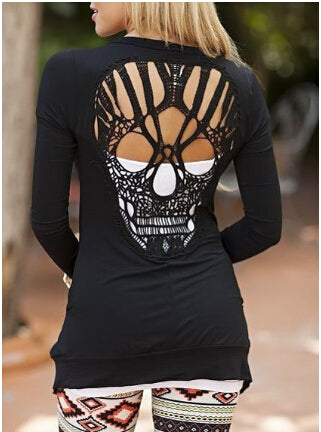 Skull Back Cardigan