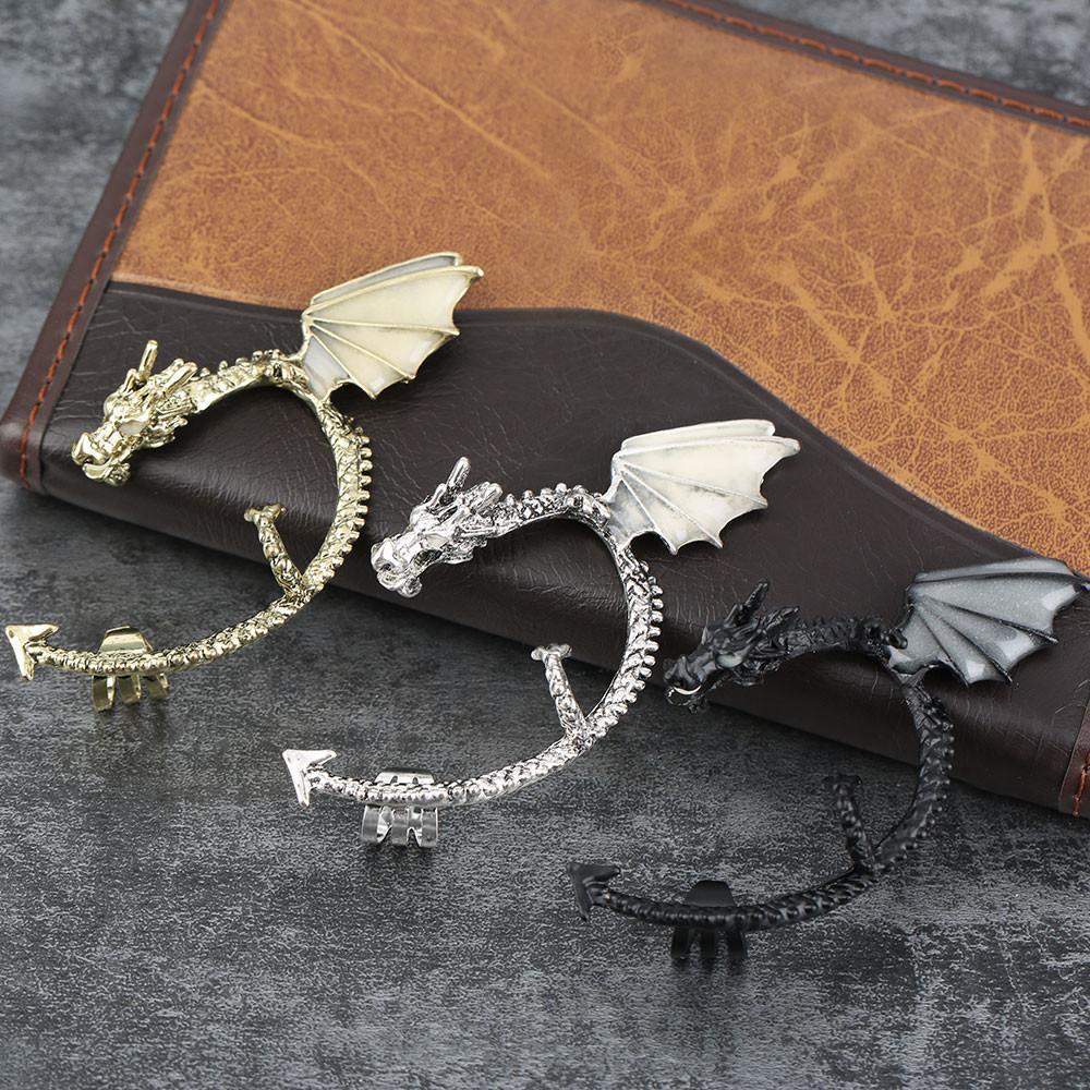 Fanduco Earrings The Whispering Dragon Glow In The Dark Handcrafted Ear Cuff