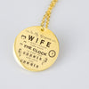 To My Gorgeous Wife 18K Gold-Plated Necklace