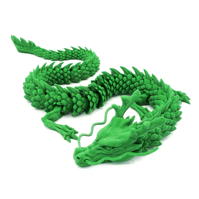 3D Printed Articulated Flexi Void Sea Dragon Fidget Toy (Small, Black)
