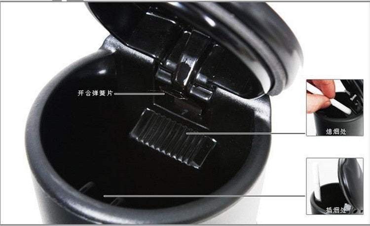Handy Car Ashtray With LED Lighting