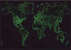 Glow In The Dark World Map Poster
