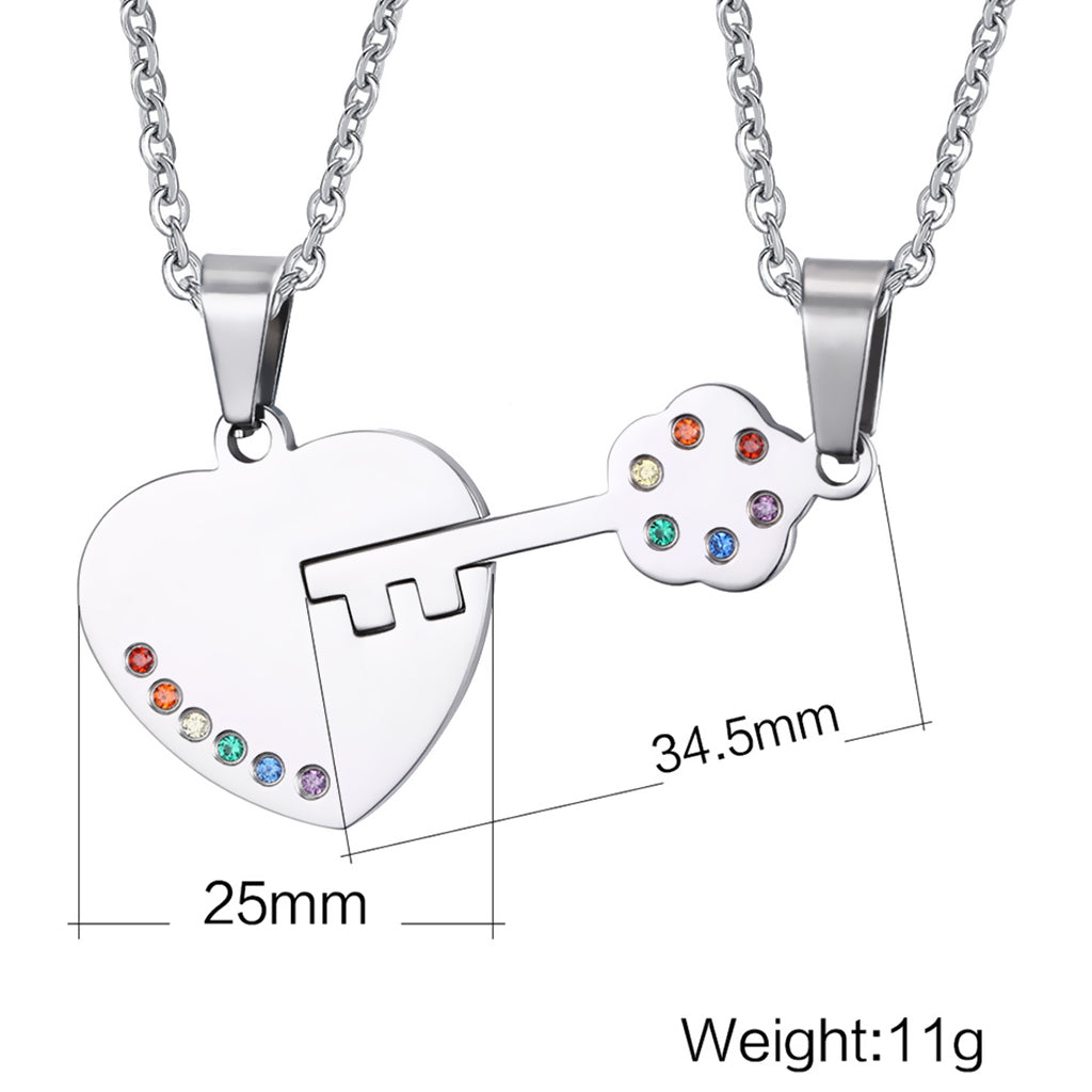 Key To My Heart Pride Necklaces