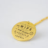 To My Gorgeous Wife 18K Gold-Plated Necklace