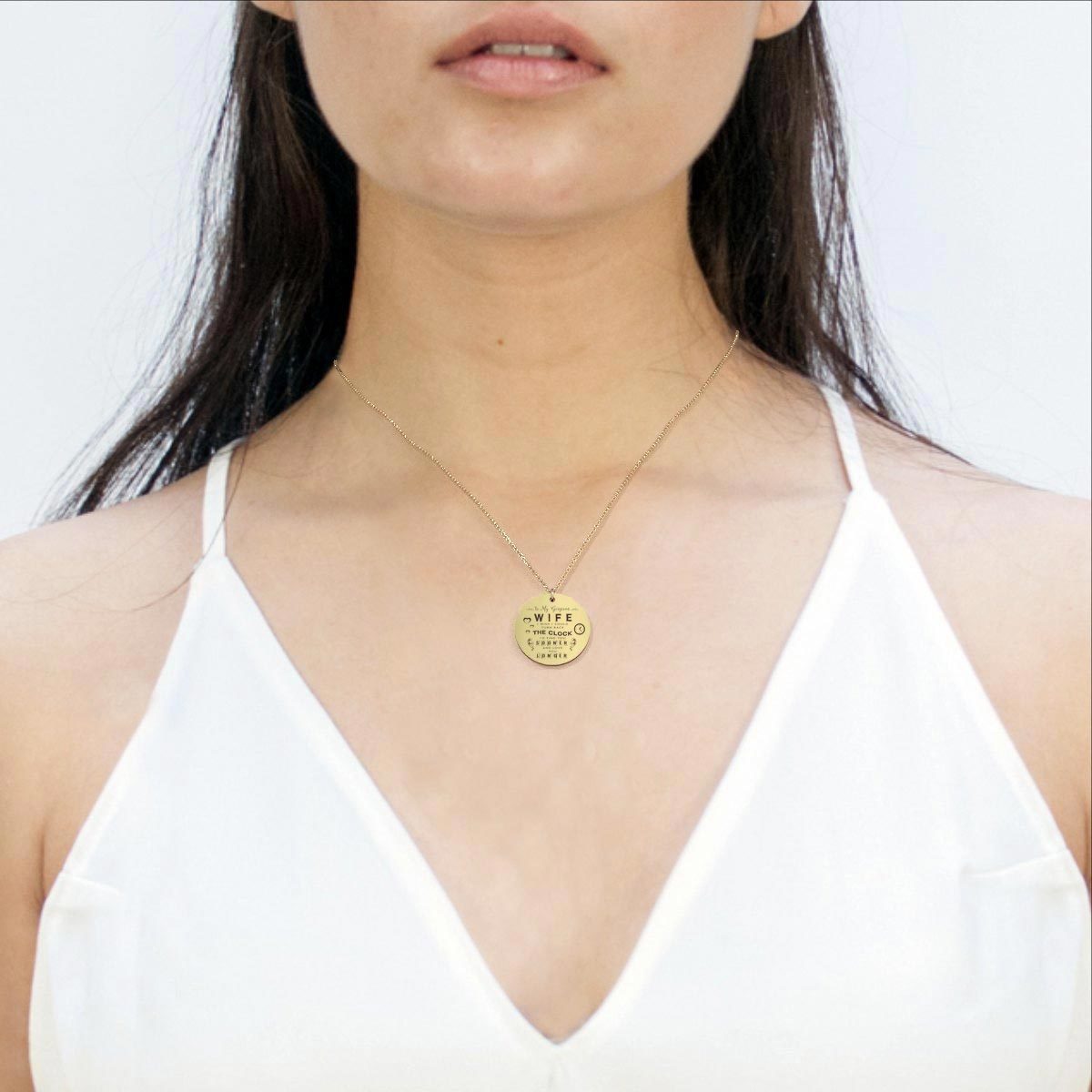 To My Gorgeous Wife 18K Gold-Plated Necklace