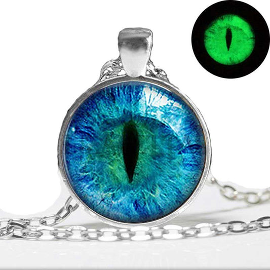Glow In The Dark Ice Dragon's Eye Locket