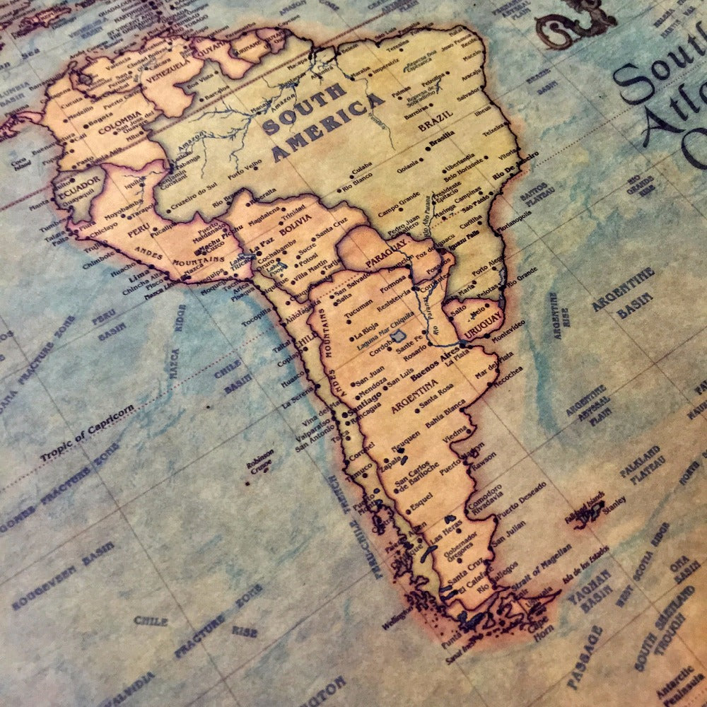 Vintage-Style World Map