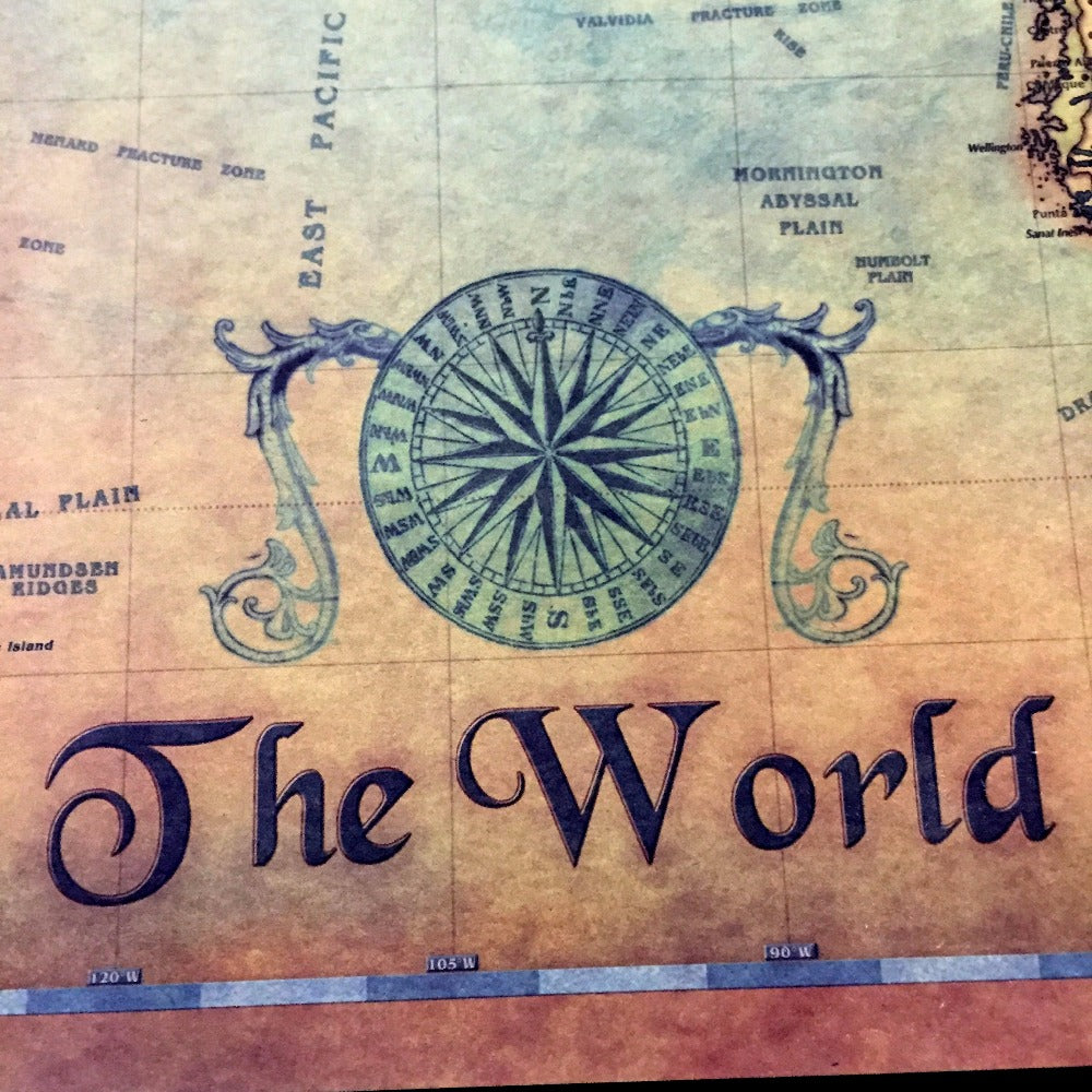 Vintage-Style World Map