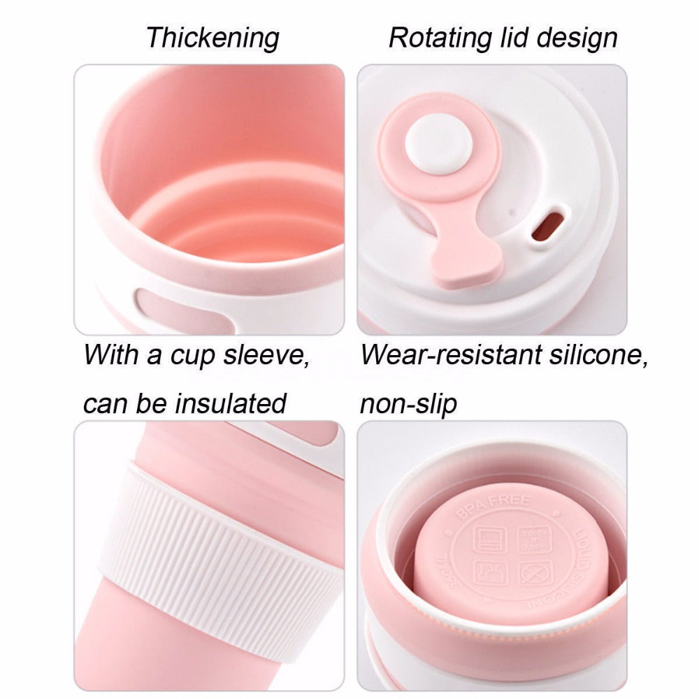 Collapsible Travel Silicone Cups - Fanduco